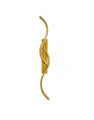 VenCore Zevora Gold 6093-20137 - Μοντέρνο Επιτοίχιο Φωτιστικό Απλίκα LED 12W Χρυσό Αλουμίν